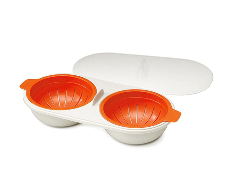 Orange Microwave Egg Poacher