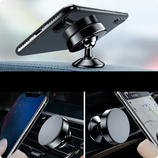 New car phone holder Car holder Aluminum alloy magnetic creative car lazy bracket outlet