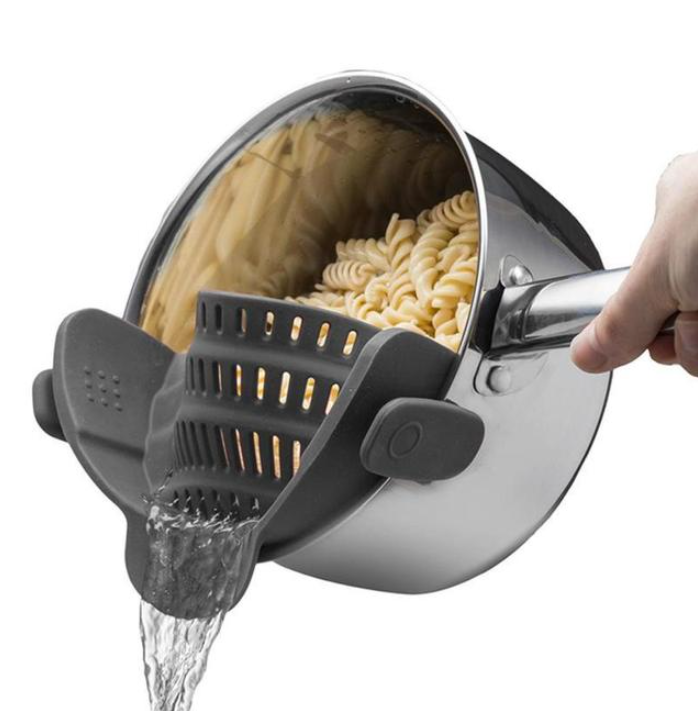 Dark Grey Silicone Pot Strainer