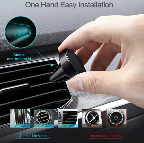 New car phone holder Car holder Aluminum alloy magnetic creative car lazy bracket outlet