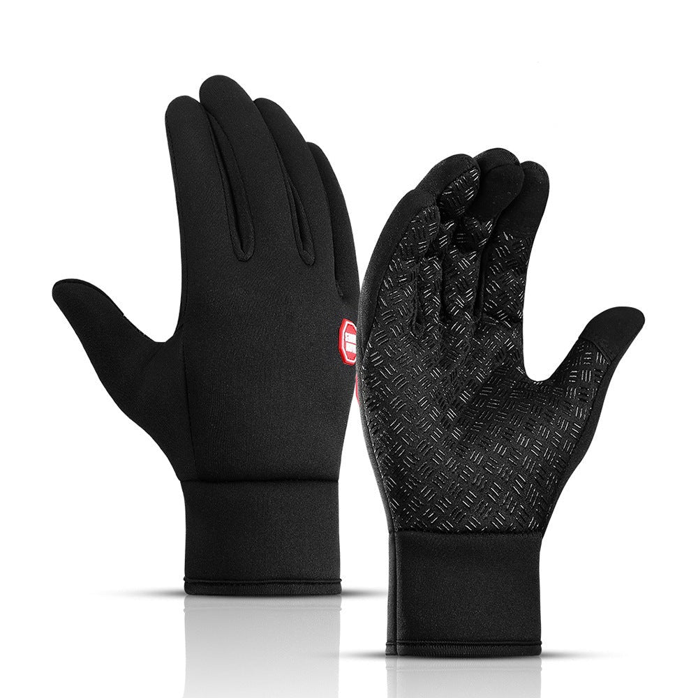 Outdoor waterproof gloves touch screen men and women windproof riding zipper sports winter warm fleece climbing ski gloves