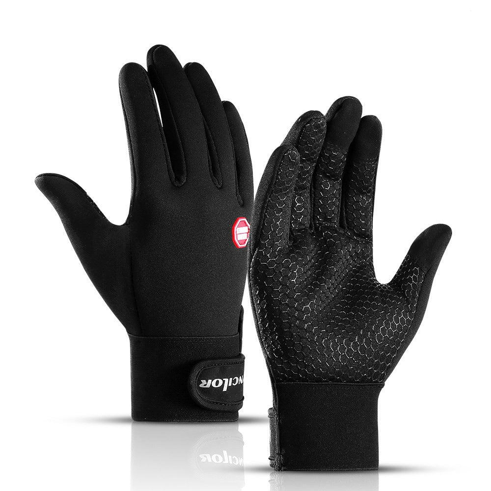 Outdoor waterproof gloves touch screen men and women windproof riding zipper sports winter warm fleece climbing ski gloves