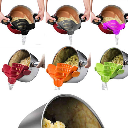 Adjustable Silicone Pot Strainer Color Options