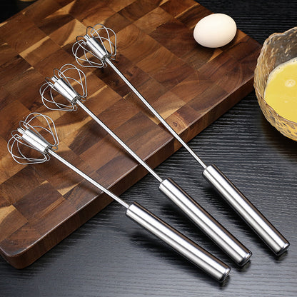 Stainless Steel Semi-automatic Egg Beater Size Options